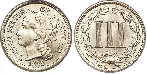 3 cents (Nickel à trois cents)