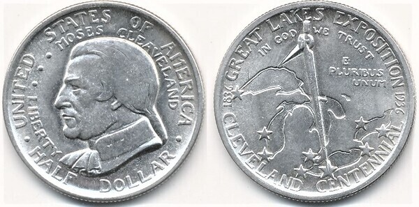 1/2 dollar (Centenario de Cleveland-Exposición Great Lakes)