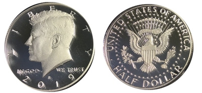 1/2 dollar (Kennedy Half Dollar- Silver Proof Issue)