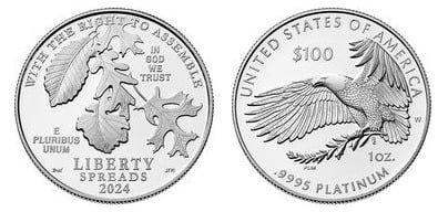 100 dollars (American Platinum Eagle)