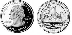 1/4 dollar (America The Beautiful - Parc militaire national de Vicksburg)