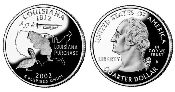 1/4 dollar (50 États américains - Louisiane)