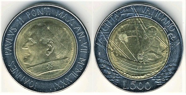 500 liras (Jean-Paul II)