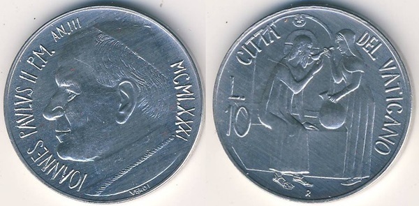 10 liras (Jean-Paul II)