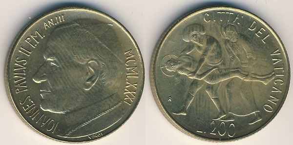 200 liras (Jean-Paul II)