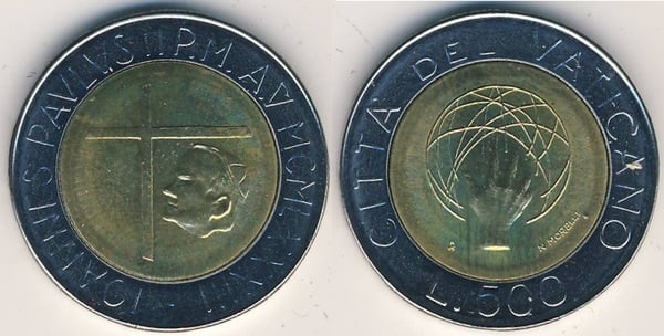 500 liras (Jean-Paul II)