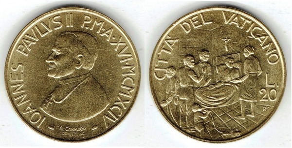 20 lires (Jean-Paul II)