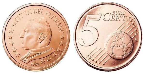 5 euro cent (Jean-Paul II)