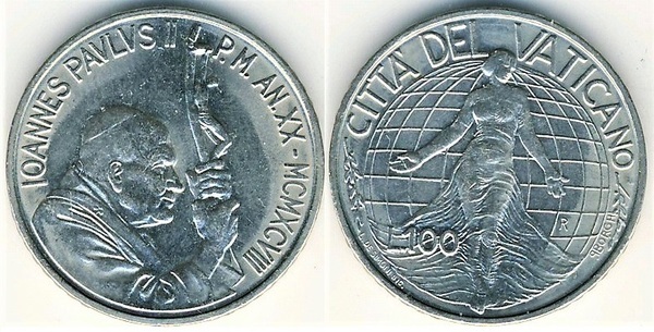 100 lire (Jean-Paul II)