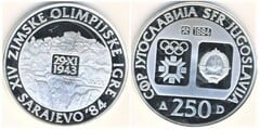 250 dinara (XIVe Jeux olympiques d'hiver - Sarajevo 1984)