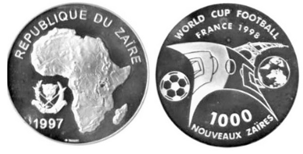 1.000 zaires (Coupe du monde de football - France)