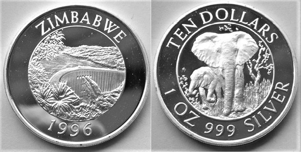 10 dollars (Barrage de Kariba)