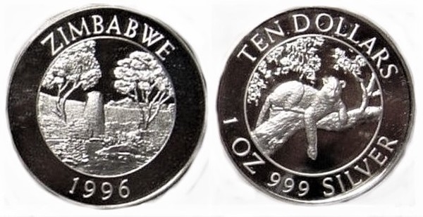 10 dollars (Ruines du Grand Zimbabwe)