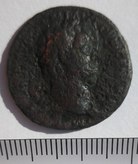 Photo 1 Pièce de monnaie non identifiée: Moneda romana de cobre