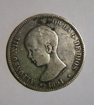 Photo 1 Pièce de monnaie non identifiée: Alfonso XIII
