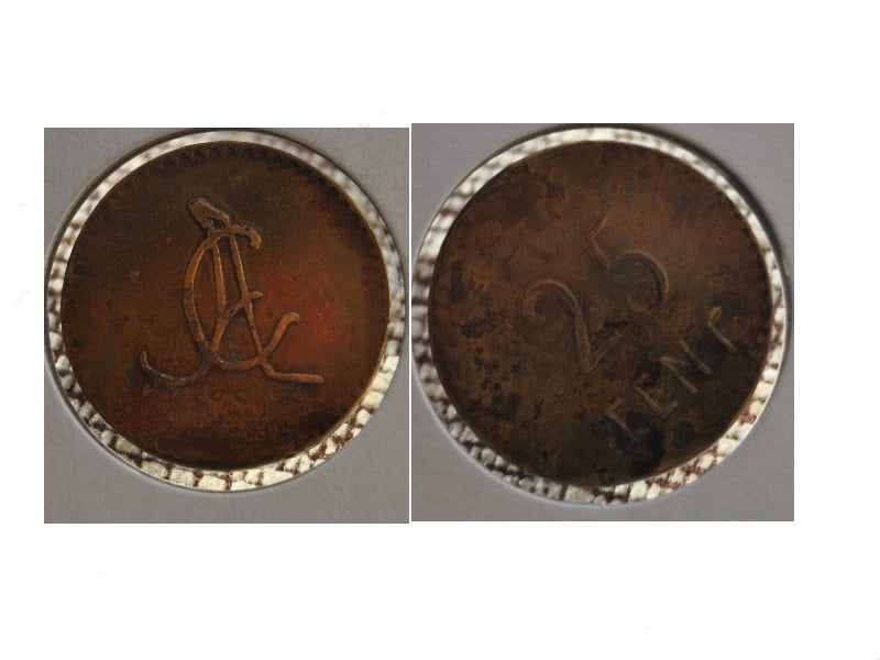 Photo 1 Pièce de monnaie non identifiée: ficha o moneda?