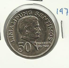 Photo 1 Pièce de monnaie non identifiée: Filipinas  50 Sentimos 1972
