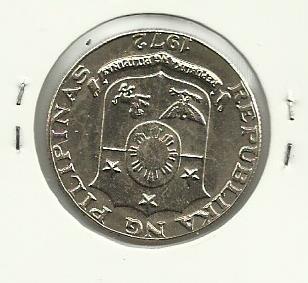 Photo 2 Pièce de monnaie non identifiée: Filipinas  50 Sentimos 1972