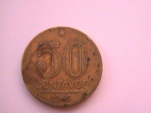 Photo 2 Pièce de monnaie non identifiée: getulio vargas 50 centavos 1945