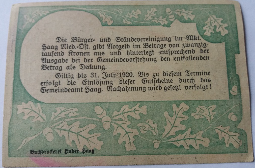 Photo 2 Pièce de monnaie non identifiée: Austria notgeld