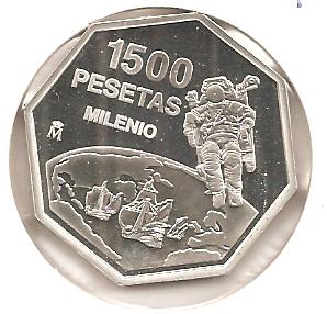 Photo 2 Pièce de monnaie non identifiée: España 1500 Ptas 1999 Milenio