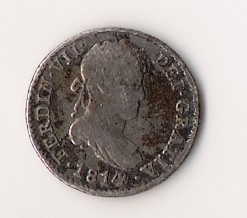 Photo 1 Pièce de monnaie non identifiée: Moneda de plata FERNANDO VII - AÑO 1814 - reales??