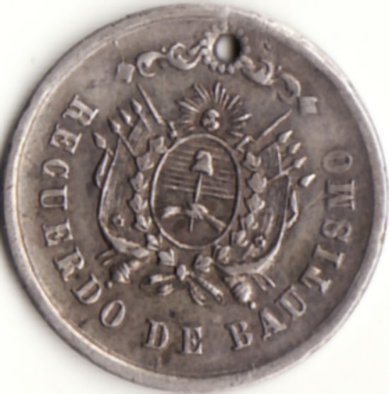 Photo 1 Pièce de monnaie non identifiée: ME AYUDAN CON ESTA  MEDALLA 