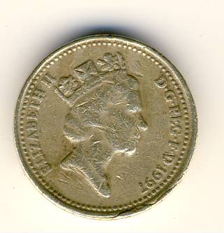 Photo 1 Pièce de monnaie non identifiée: Libra esterlina 1997