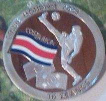Photo 1 Pièce de monnaie non identifiée: 10 Francos de la República Democrática del Congo Mundial 2002 (Costa Rica)