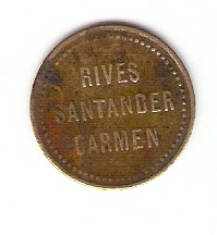 Photo 2 Pièce de monnaie non identifiée: Ficha de Santander