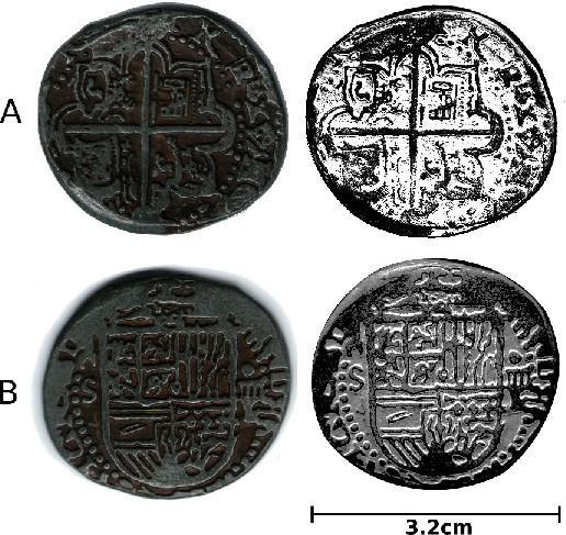Photo 1 Pièce de monnaie non identifiée: Me parece por los escudos acuñada por Felipe II