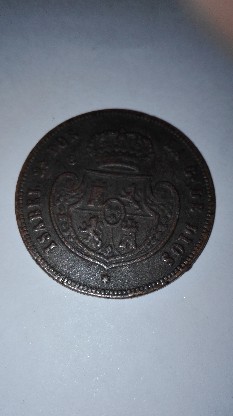 Photo 2 Pièce de monnaie non identifiée: medio real 1850
