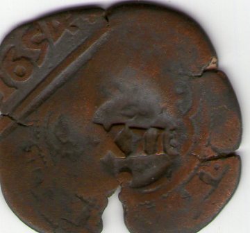 Photo 1 Pièce de monnaie non identifiée:  una moneda de 1654