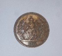 Photo 1 Pièce de monnaie non identifiée: moneda paraguay 1854
