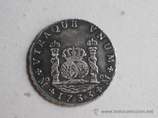 Photo 1 Pièce de monnaie non identifiée: 8 reales columnario 1733