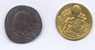Photo 2 Pièce de monnaie non identifiée: medallas