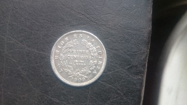 Photo 2 Pièce de monnaie non identifiée: Chasca Potosina 20 centavos