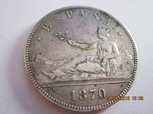 Photo 1 Pièce de monnaie non identifiée: 5 PESETAS GOBIERNO PROVISIONAL