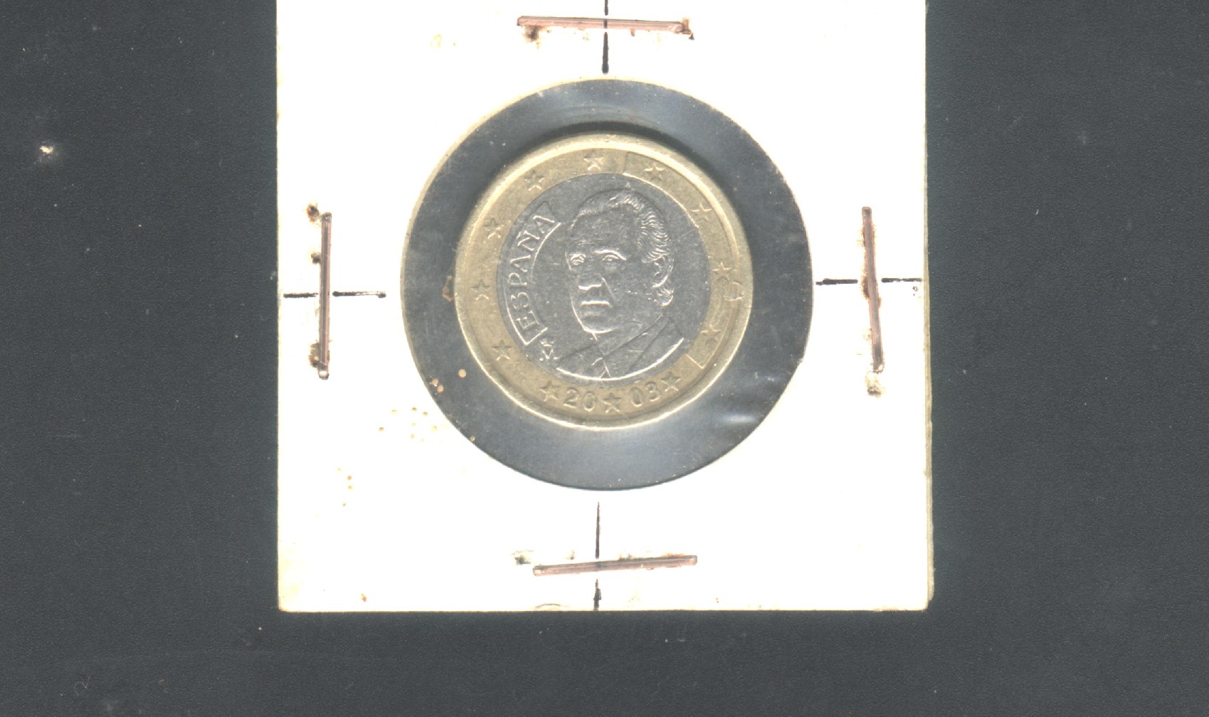 Photo 1 Pièce de monnaie non identifiée: moneda de 1 euro girada