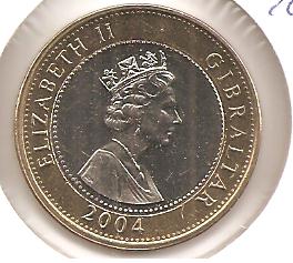 Photo 1 Pièce de monnaie non identifiée: Gibraltar  2004