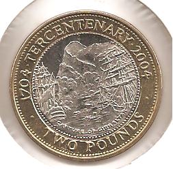 Photo 2 Pièce de monnaie non identifiée: Gibraltar  2004